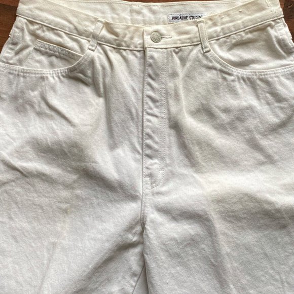 Vintage Jordache Studio Jeans Womens Size 16 White Denim Tapered - Made In USA - Picture 5 of 6